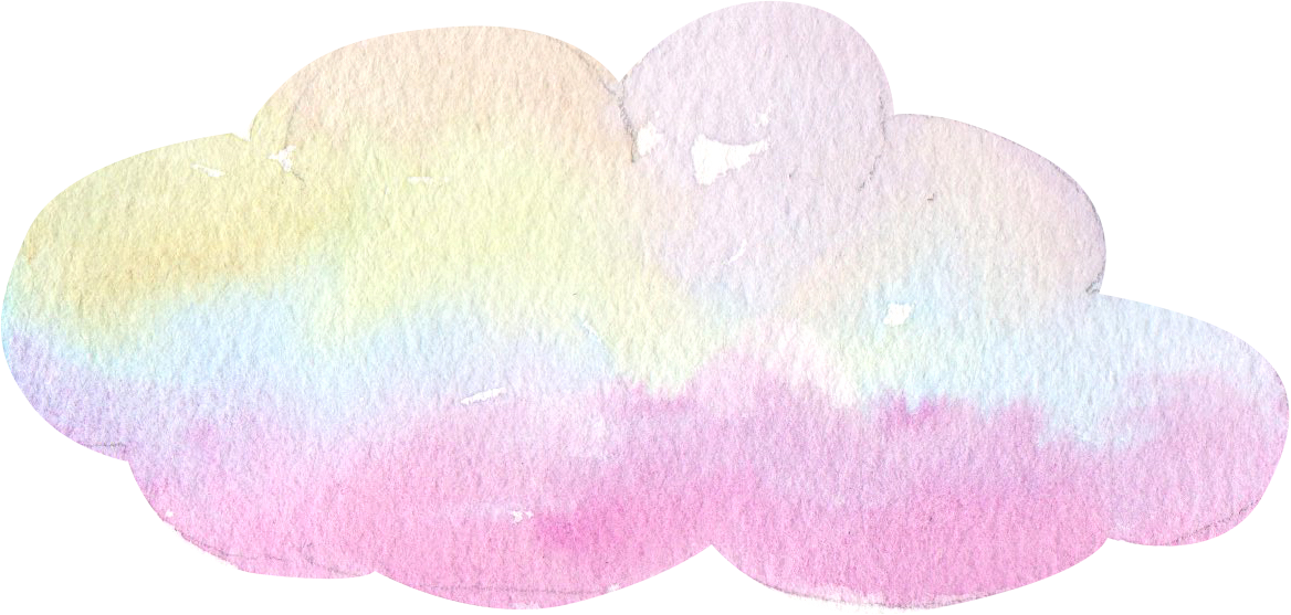 Watercolor Unicorn Cloud